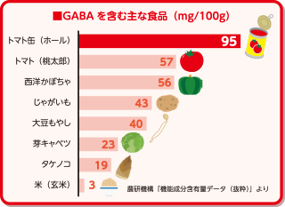 GABAを含む主な食品